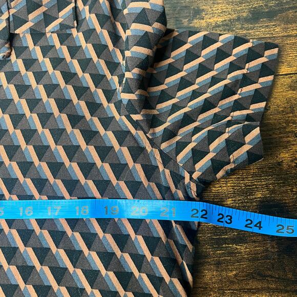 Express Mens Multicolor Short Sleeve Casual Button Up Shirt Sz M Geometric Retro - Picture 5 of 7